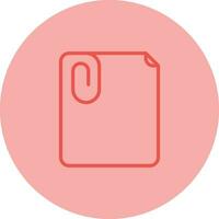 Paperclip with paper Vector Icon