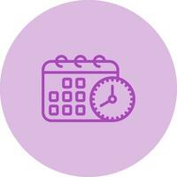 Calendar with clock Vector Icon