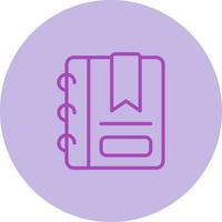 Writing pad with bookmark Vector Icon