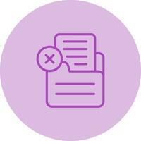 Document Rejected Vector Icon