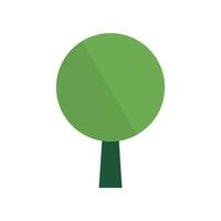 Green Tree Simple Isolated Flat Icon. Suitable for infographics, books, banners and other designs vector
