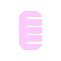 Pink Comb Flat Icon as a Design Element. Suitable for infographics, books, banners and other designs vector