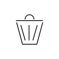 Waste Vector Symbol. Perfect for web sites, books, stores, shops. Editable stroke in minimalistic outline style