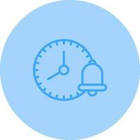 reloj con recordatorio campana vector icono