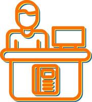 Library Reference Desk Vector Icon