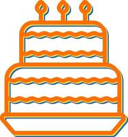 Birthday cake Vector Icon