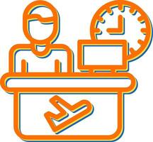 Airline Desk Vector Icon