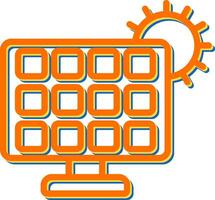 Solar panel charger Vector Icon