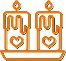 Love candles Vector Icon