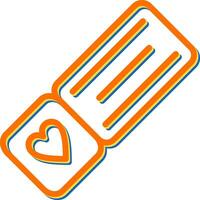 Love coupon book Vector Icon