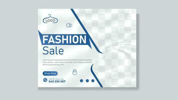 Fashion sale billboard design template. vector