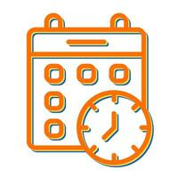 Calender Clock Vector Icon