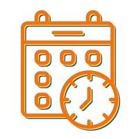 calandrar reloj vector icono