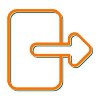 Exit Vector Icon