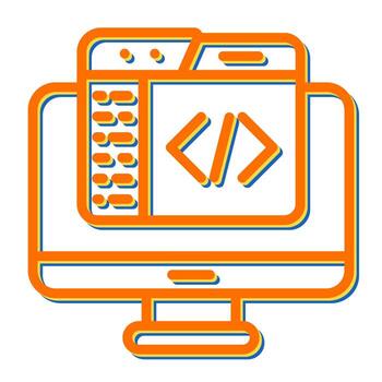 código editor vector icono