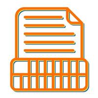 Document Insert Table Vector Icon