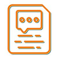 Document Insert Comment Vector Icon