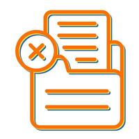 Document Rejected Vector Icon