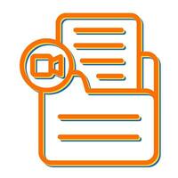 Document Insert Video Vector Icon