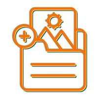 Document Insert Image Vector Icon
