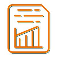 Document Insert Graph Vector Icon