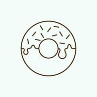 Donut icon line vector design