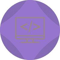 Coding on screen Vector Icon