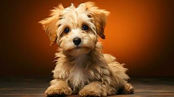 linda perro en mascota temática fondo, ai generativo foto