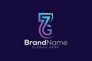 Trendy and Professional 7 G logo design vector template