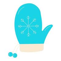 mitt christmas winter heat clothing icon element vector