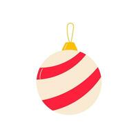 Navidad juguete pelota redondo árbol decoración icono vector