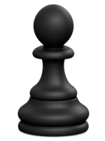 negro ajedrez empeñar pedazo aislado en transparente antecedentes. ai generativo png