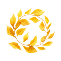 yellow autumn wreath ai generated png