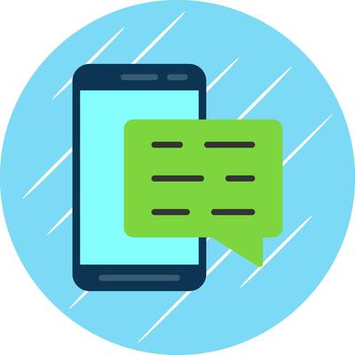 Mobile Chat  Vector Icon Design