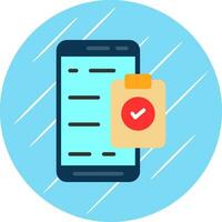 Mobile Check List  Vector Icon Design