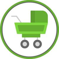 Baby Buggy Vector Icon Design