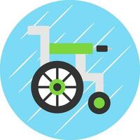 Wheel Chair Vector Icon Design