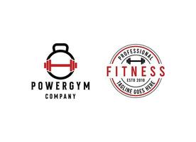 Fitness and gym logo design. vector