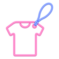 Price tag t-shirt label neon line png