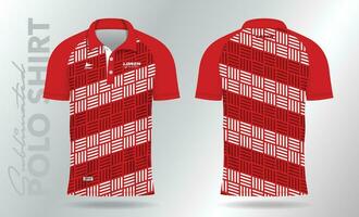 rojo polo Bosquejo camisa modelo diseño uniforme para deporte jersey vector