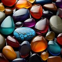 Illustration of  stone pebble background, AI Generated photo