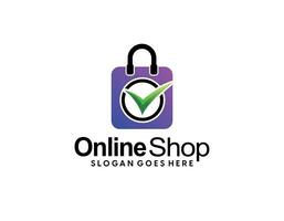 hand bag shoping icon and mart logo for e commerce and store logo vector