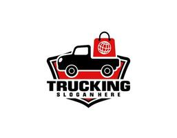 Truck logo template vector