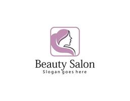 Logo for business in the industry of beauty, health, personal hygiene. Beautiful image of a female face. Linear stylized image. Logo of a beauty salon, health industry, makeup artist. vector