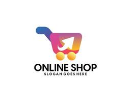 Online Shop logo designs template, Phone Shop logo symbol icon, Logo template icon vector