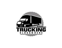 semi truck logo emblem logo template vector