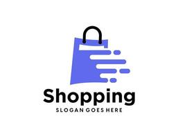 Shopping bag icon for online shop business logo vector