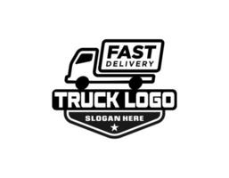 Truck silhouette abstract logo template vector