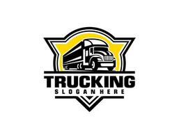 un modelo de camión logo, carga logo, entrega carga camiones, logístico logo vector