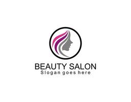 Logo for business in the industry of beauty, spa, health, personal hygiene. Beautiful image of face. Linear stylized image. Logo of a beauty salon, tattoo, health industry, makeup artist. vector